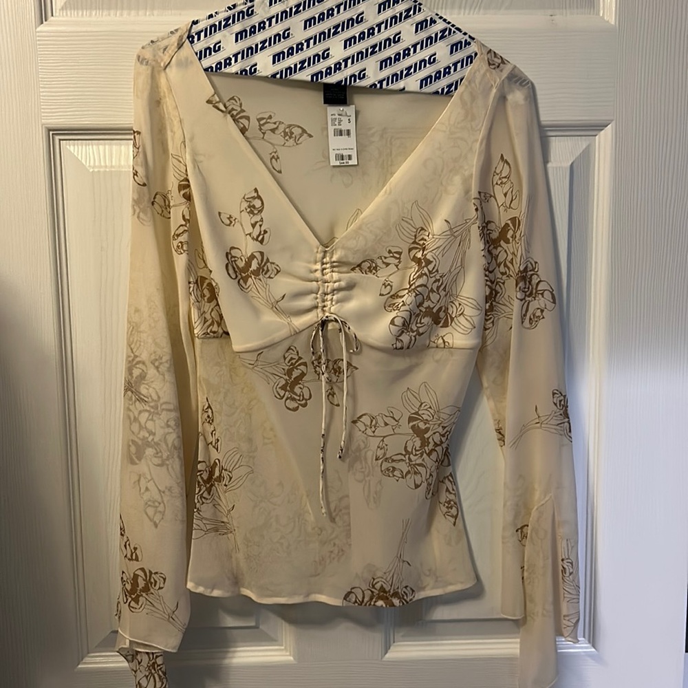 Ladies beautiful sheer silk top